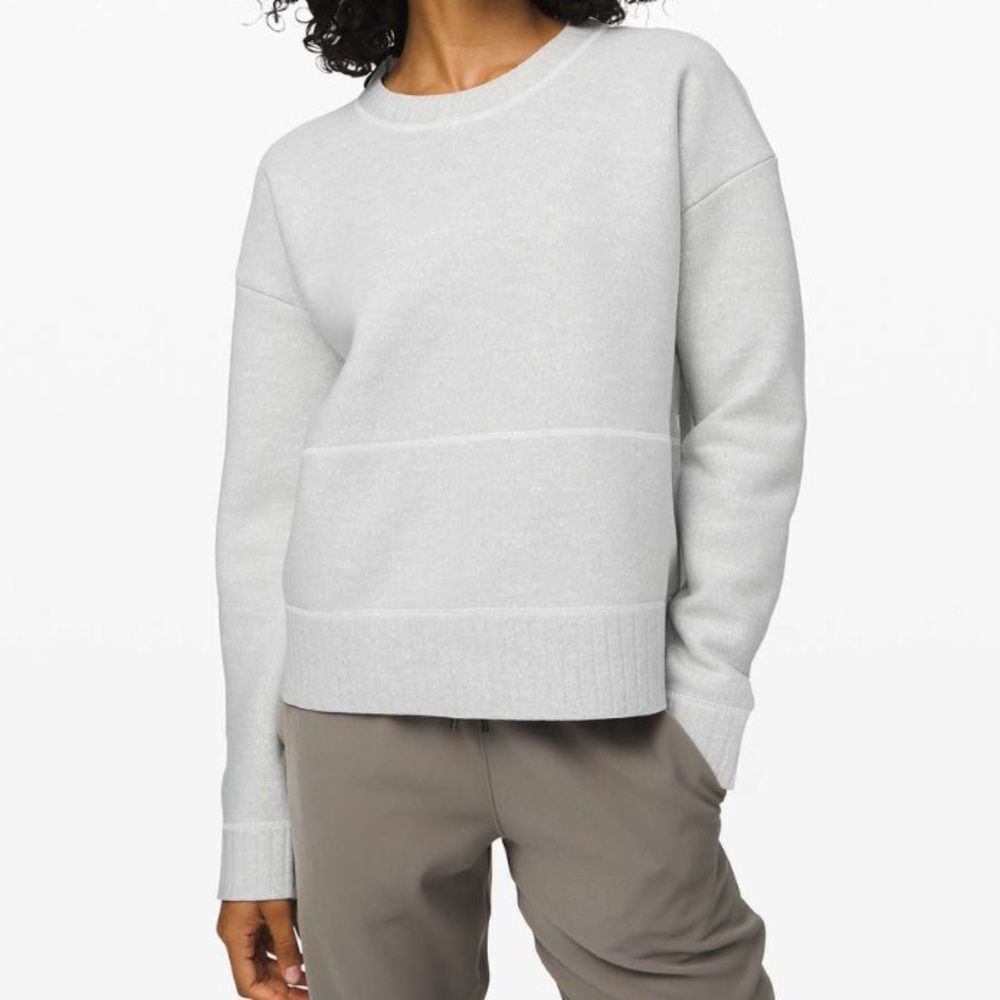 Lululemon Heather Speckled Black/ White All Afternoon Sweater Size Small Rare